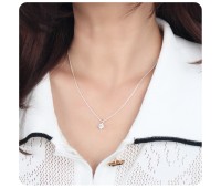 CZ Motive 925 Silver Necklace SPE-972